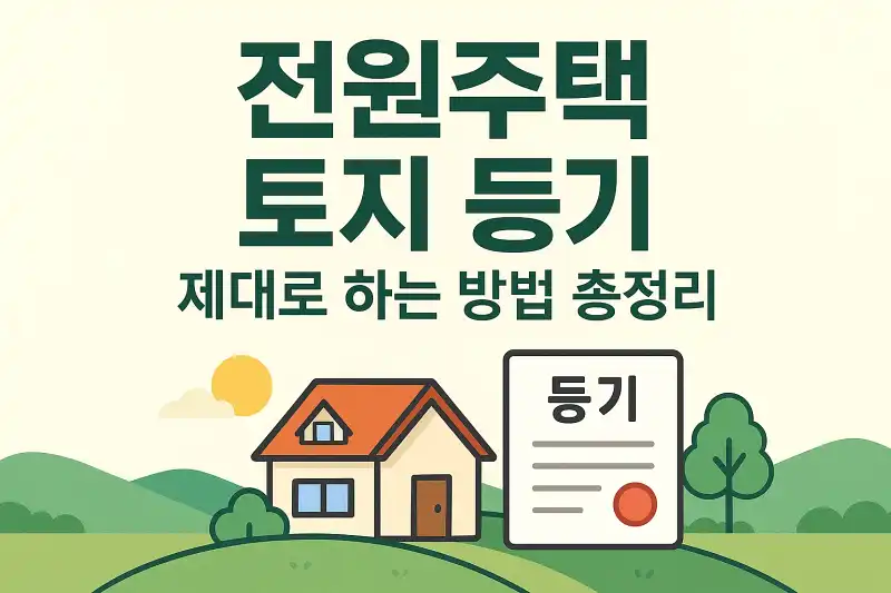 전원주택 토지 등기, 제대로 하는 방법 총정리