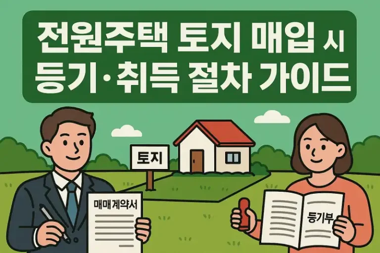 전원주택 토지 매입 시 등기·취득 절차 가이드