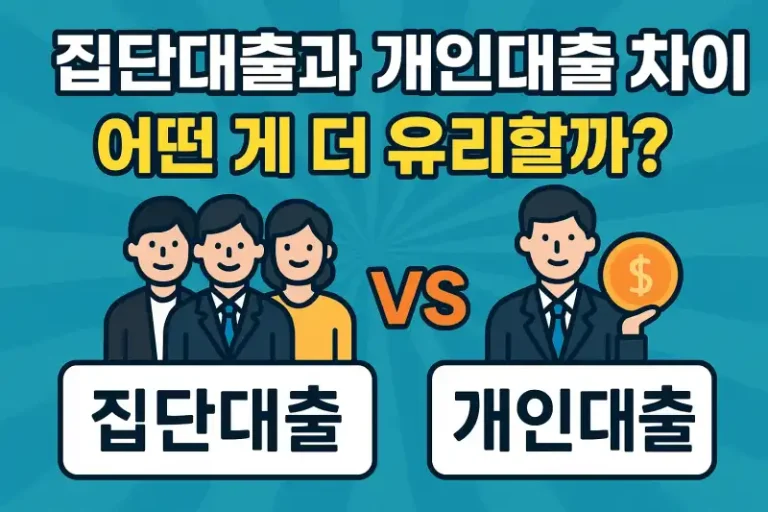 집단대출과 개인대출 차이, 어떤 게 더 유리할까?