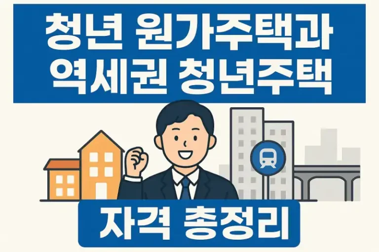 청년 원가주택과 역세권 청년주택 자격 총정리