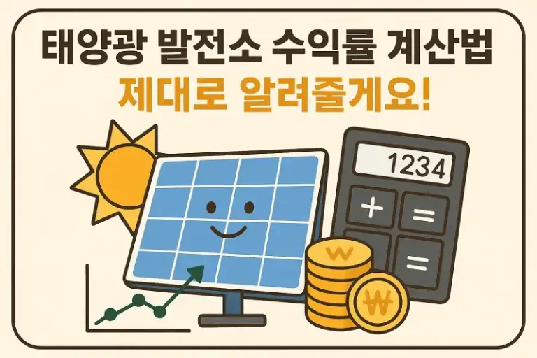 태양광 발전소 수익률 계산법, 제대로 알려줄게요!