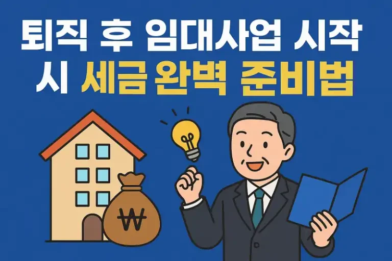 퇴직 후 임대사업 시작 시 세금 완벽 준비법