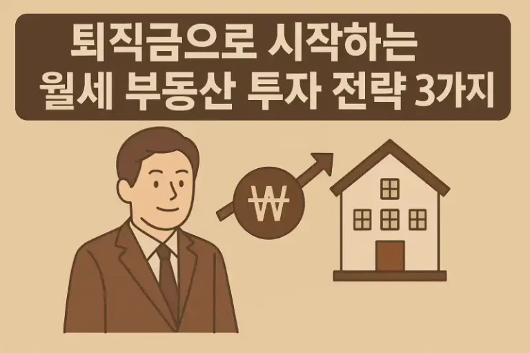 퇴직금으로 시작하는 월세 부동산 투자 전략 3가지