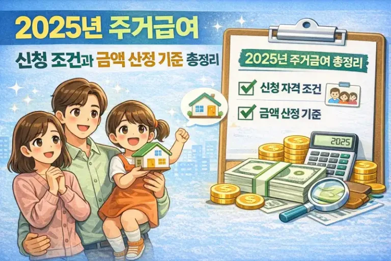 2025년 주거급여 신청 조건과 금액 산정 기준 총정리