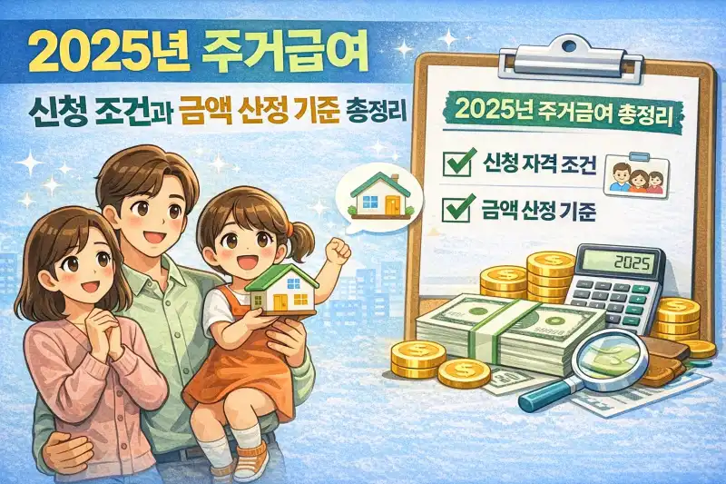 2025년 주거급여 신청 조건과 금액 산정 기준 총정리
