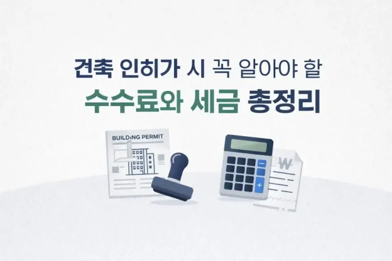 건축 인허가 시 꼭 알아야 할 수수료와 세금 총정리