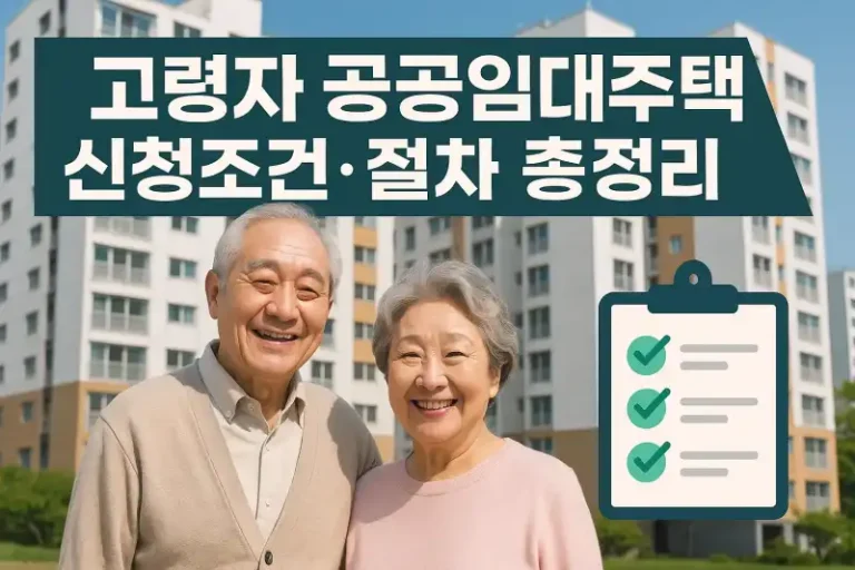 고령자 공공임대주택 신청 조건과 절차 총정리