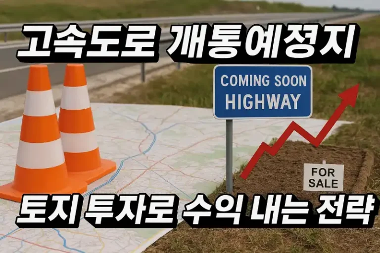 고속도로 개통 예정지, 토지 투자로 수익 내는 전략