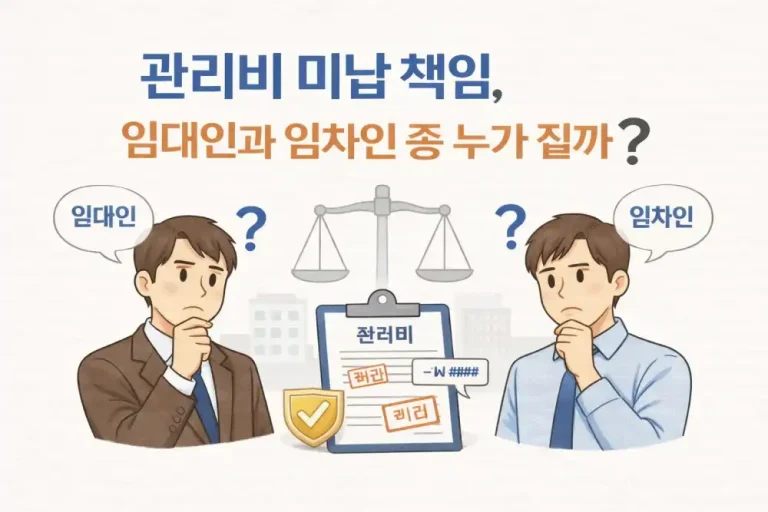 관리비 미납 책임, 임대인과 임차인 중 누가 질까
