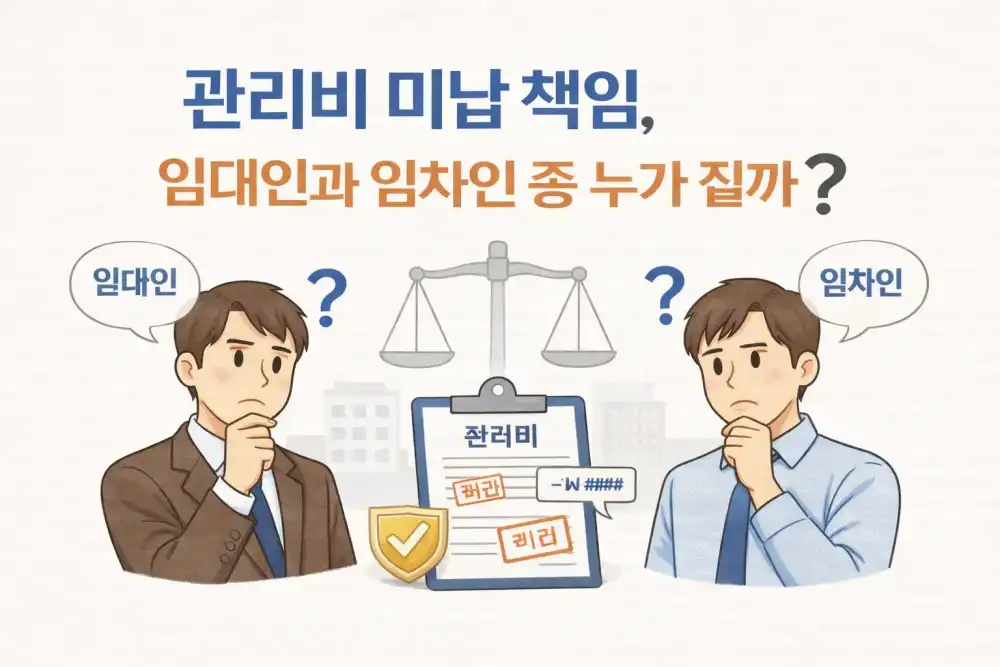 관리비 미납 책임, 임대인과 임차인 중 누가 질까