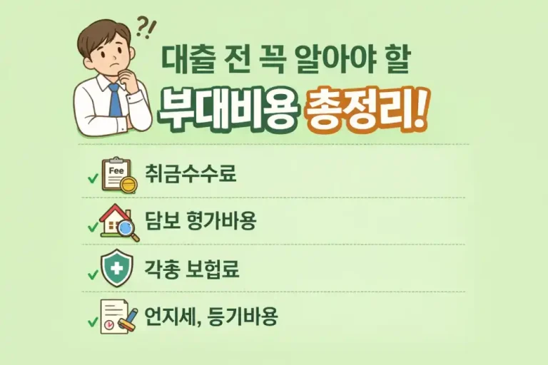 대출 전 꼭 알아야 할 부대비용 총정리
