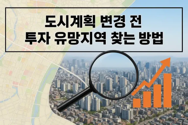 도시계획 변경 전 투자 유망지역 찾는 방법