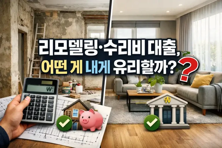 리모델링·수리비 대출, 어떤 게 내게 유리할까?