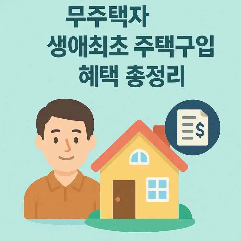 무주택자 생애최초 주택구입 혜택 총정리