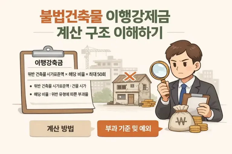 불법건축물 이행강제금 계산 구조 이해하기