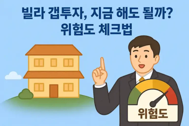 빌라 갭투자, 지금 해도 될까? 위험도 체크법