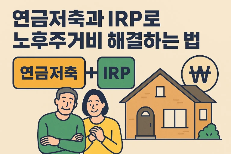 연금저축과 IRP로 노후주거비 해결하는 법