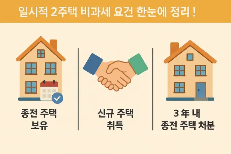 일시적 2주택 비과세 요건 한눈에 정리!