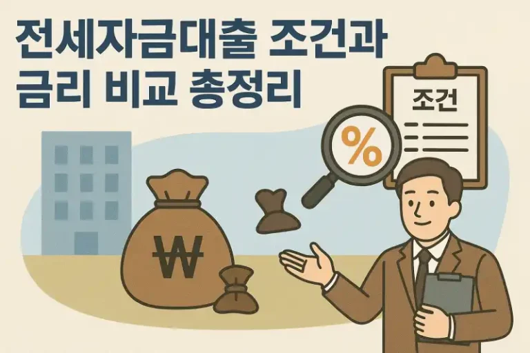 전세자금대출 조건과 금리 비교 총정리
