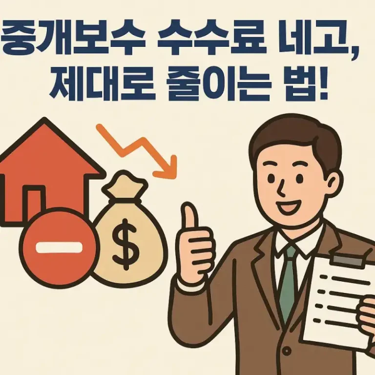중개보수 수수료 네고, 제대로 줄이는 법!