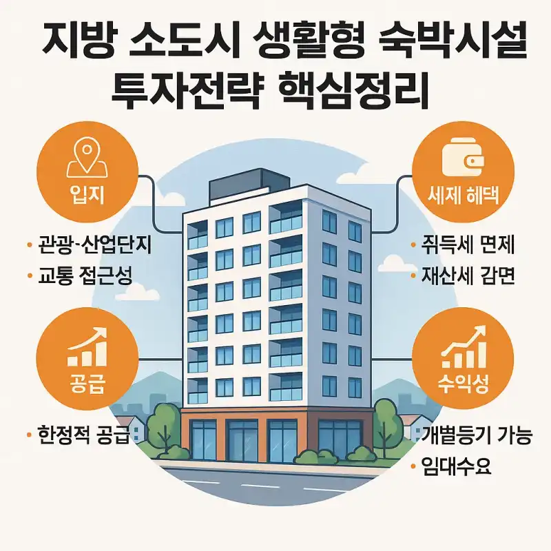 지방 소도시 생활형 숙박시설 투자전략 핵심정리