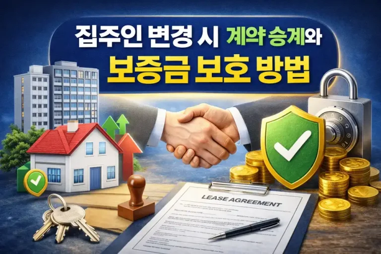 집주인 변경 시 계약 승계와 보증금 보호 방법