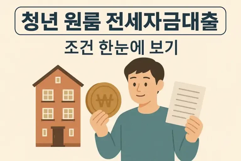 청년 원룸 전세자금대출 조건 한눈에 보기