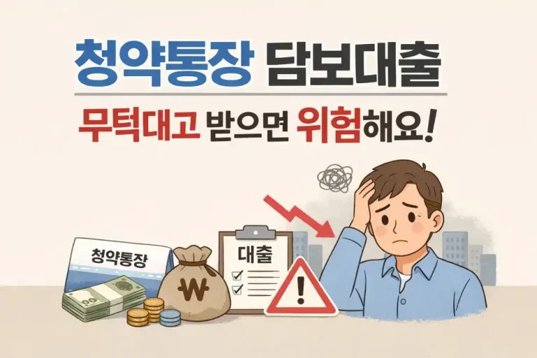 청약통장 담보대출, 무턱대고 받으면 위험해요!
