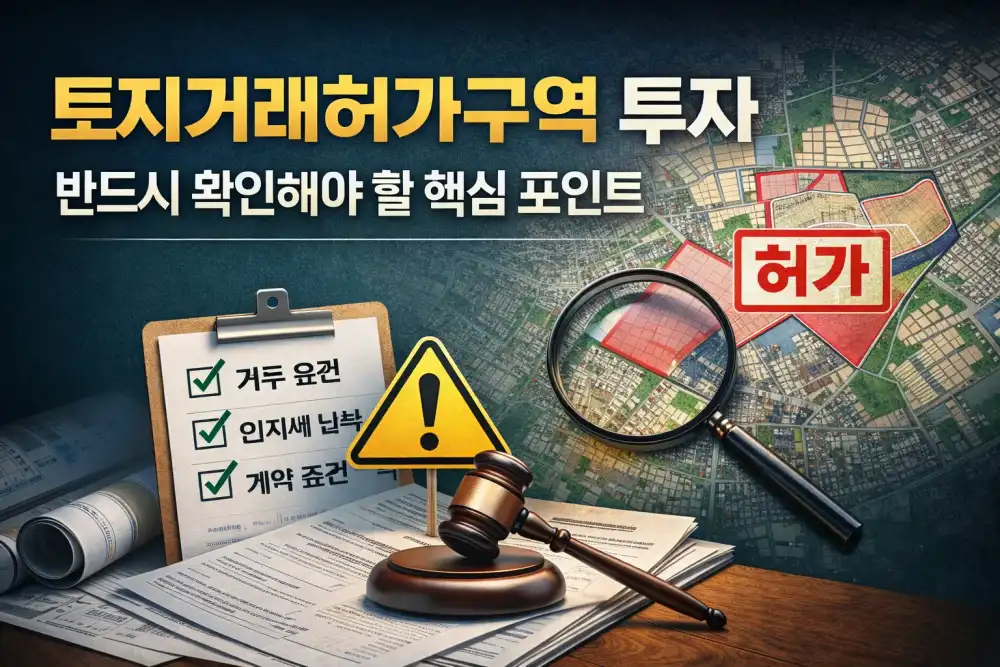 토지거래허가구역 투자 시 반드시 확인해야 할 핵심 포인트
