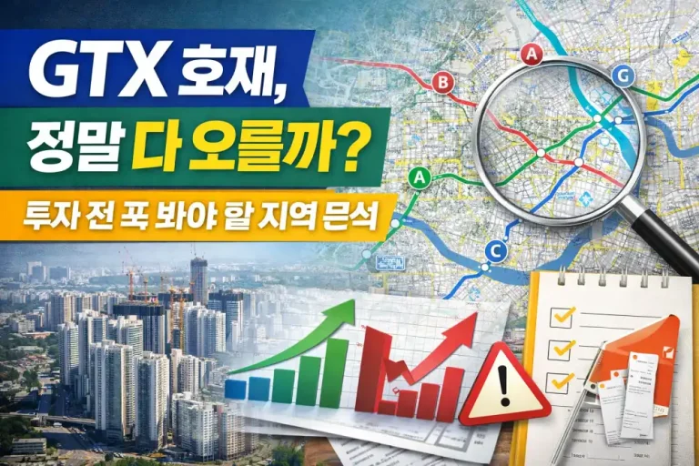 GTX 호재, 정말 다 오를까? 투자 전 꼭 봐야 할 지역 분석