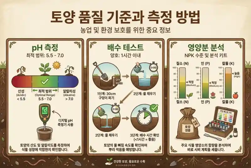 토양 품질 기준과 측정 방법