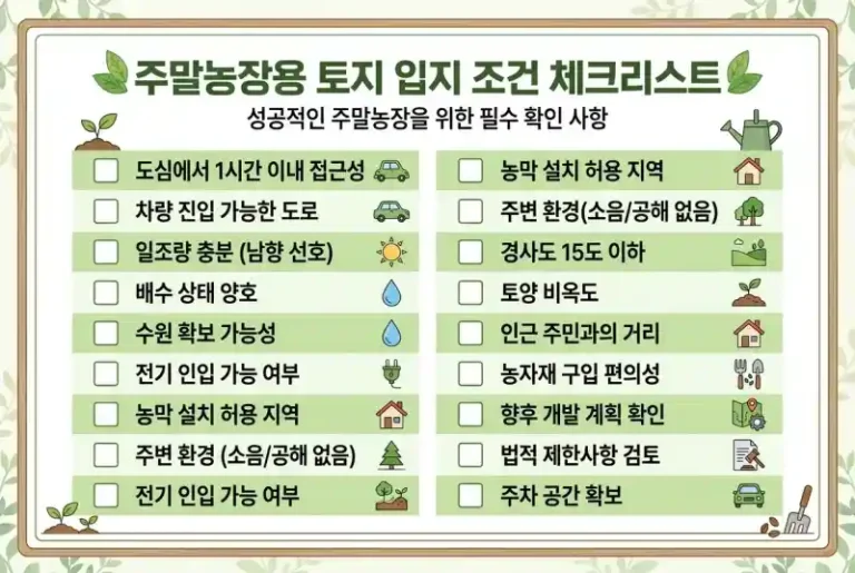 주말농장 토지 구매 후회 없는 법