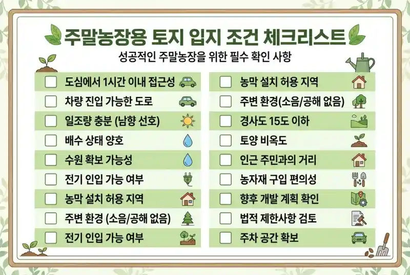 주말농장 토지 구매 후회 없는 법