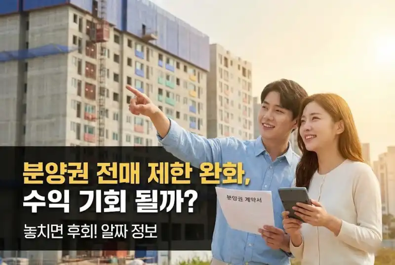 분양권 전매 제한 완화, 수익 기회 될까?