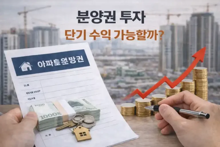 분양권 투자 단기 수익 가능할까?