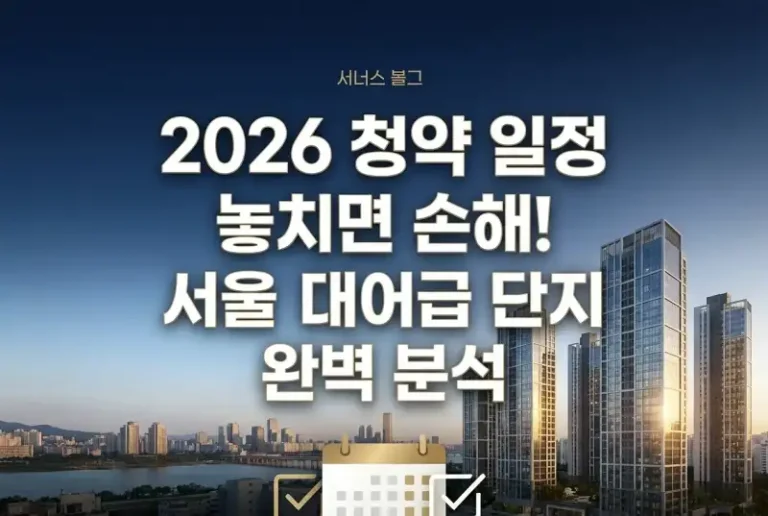 2026 청약 일정 놓치면 손해! 서울 대어급 단지 완벽 분석