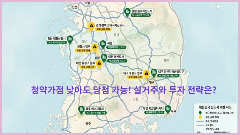 청약가점 낮아도 당첨 가능! 실거주와 투자 전략은?