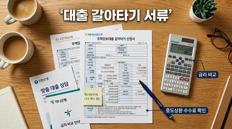 주담대 갈아타기 수수료, 직접 계산해봤더니 생각보다 복잡했던 이유