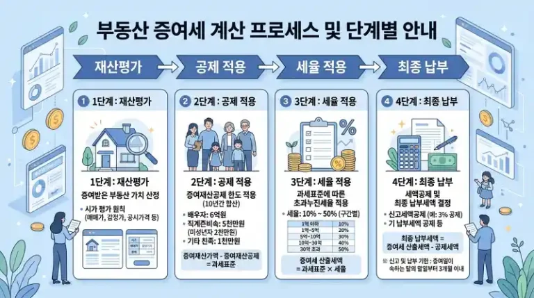 부동산 증여세 계산 프로세스