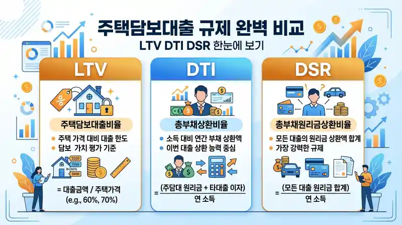 TV·DTI·DSR 비교 인포그래픽
