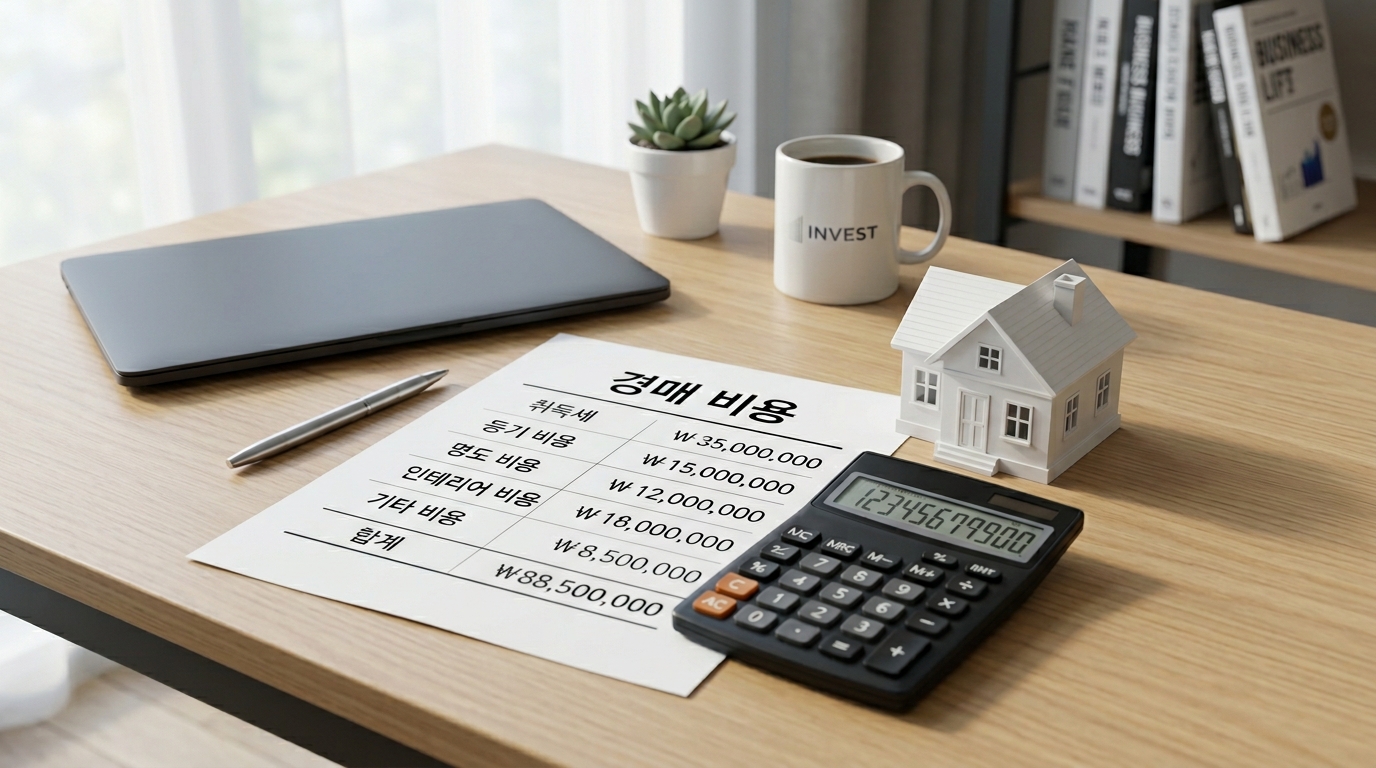 경매 비용 분석 책상 