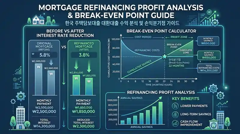 대출금리 인하 전후 비교 그래프