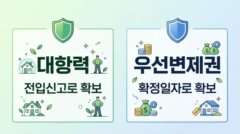 대항력 vs 우선변제권 비교도