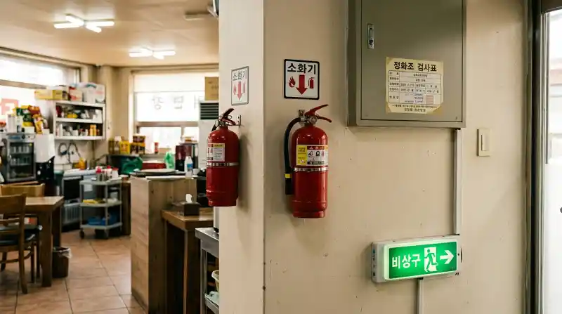  상업 공간 내부 안전시설