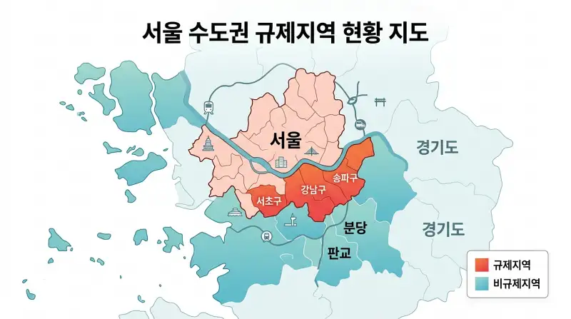 서울 규제지역 지도