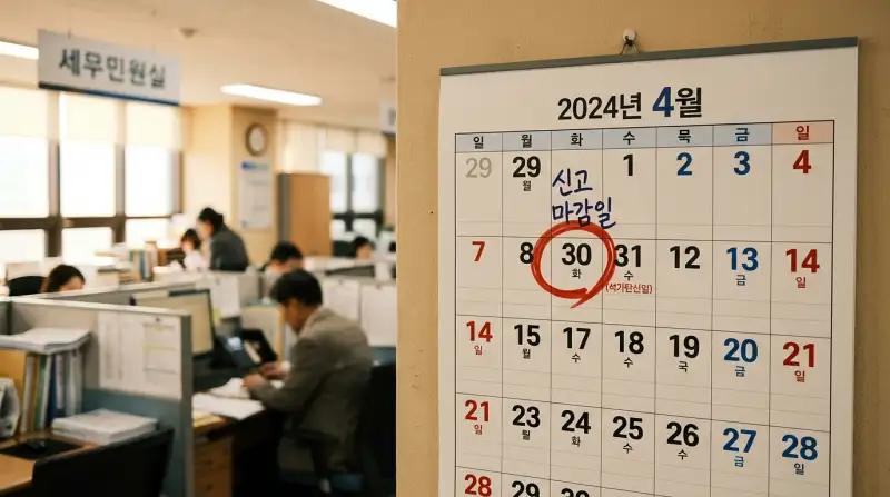 신고 마감일 달력 