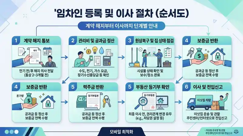 임차권등기명령 신청 절차 단계별 인포그래픽