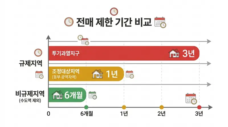 전매 제한 기간 타임라인