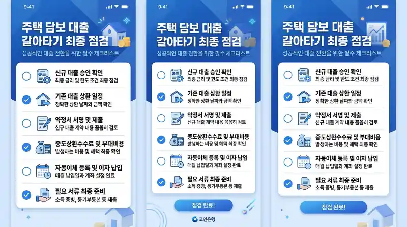주담대 갈아타기 최종 체크리스트 카드뉴스