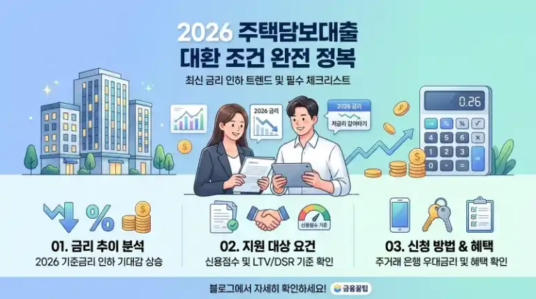 주택담보대출 갈아타기 핵심 조건 인포그래픽